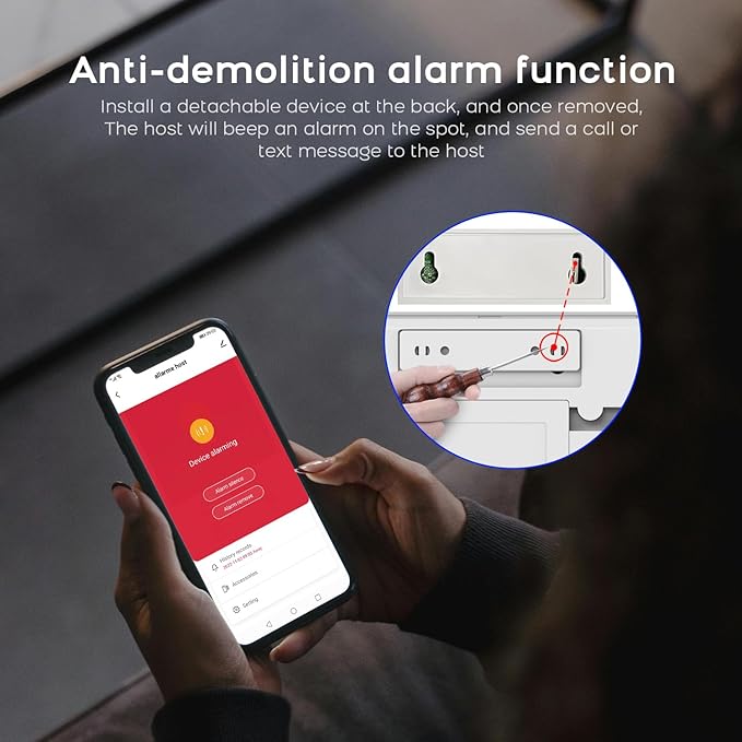 PGST WiFi Alarm System for Home Security,DIY Door Alarm Sensors,Tuya App Remote Control,Compatible with Alexa&Google for Villa,Apartment,Cabage,No Contract Fee