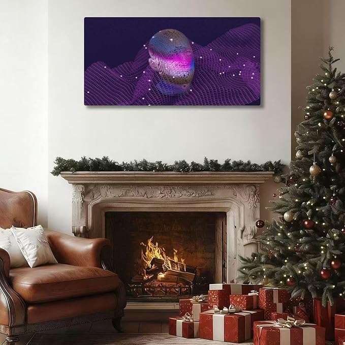 Wibinuki Wall Art Wall Decor Wall Paintings Abstract AI Head in development for Living Room Bedroom Bathroom Home Decor Can Be Hung Directly 20"x 40"