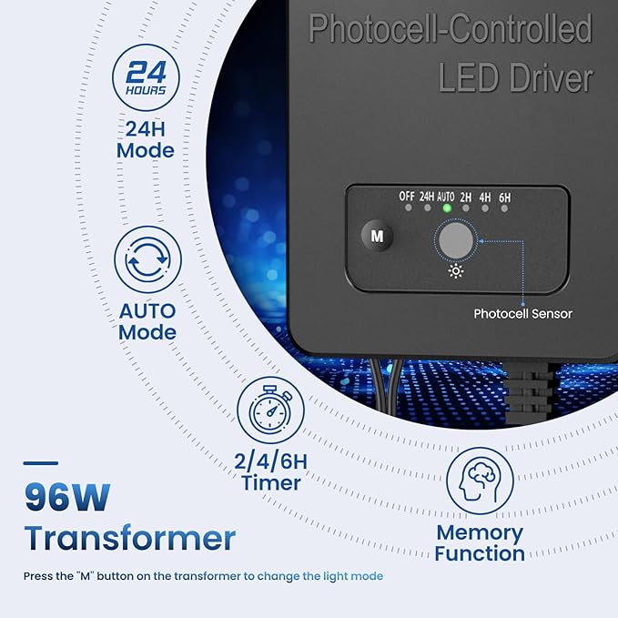 All-in-One Low Voltage Landscape Lighting Kit, 8-Pack Pathway Lights with Transformer Dusk to Dawn Outdoor Lighting 5CCT, IP66 Waterproof Landscape Lights with Connectors 100FT Wire for Patio
