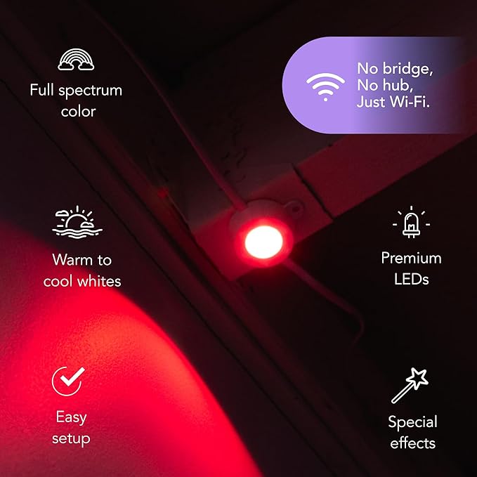 LIFX 25ft Smart Outdoor Permanent Light Extension, RGBW Supercolor, Wi-Fi, Compatible with Alexa, Google, Add-On for 50ft Starter Set, Cuttable & Expandable to 200ft, LFXSL50-30/LED/25EXT