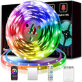 KIKO Powered Led Strip Lights, 20ft one Sets of Strip Light with 4 AA Battery Box/USB RGB LED Light, Remote and APP Control