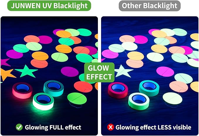 Black Lights 20FT 360LEDs Blacklights LED Strip, Tape Lights, 12V Flexible Purple Blacklight Fixtures, LED Ribbon for Stage, Fluorescent Glow Party, Bar, Indoor Dance,Gallery