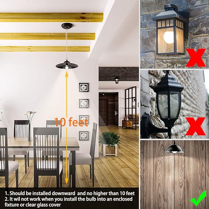 LUXON Radar Motion Sensor Light Bulbs,Dusk to Dawn LED Bulbs 9W 6000K Cool White,A19 E26 Base Night Lights Auto On/Off for Indoor Outdoor Basements, Porch,Courtyards, Garage Pack of 2