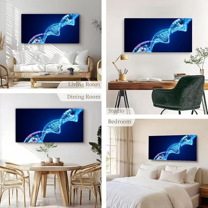 Wibinuki Wall Art Wall Decor Wall Paintings Artificial Intelligence in Healthcare, AI Health, healthcare provider for Living Room Bedroom Bathroom Home Decor Can Be Hung Directly 20"x 40"
