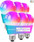 Matter Smart Light Bulbs, Color Changing Light Bulb, hub Required, A19 60W,2.4Ghz WiFi only,Compatible with Alexa Google Assistant, Apple Home,16 Million Colors RGBCW 800 Lumen,6 Pack