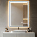 24"x 32" LED Bathroom Mirror with Stepless Dimmable, Backlight Wall Mirrors with Anti-Fog Bathroom Digital Mirror for Wall, 3 Color Modes, Memory Function Smart Mirror