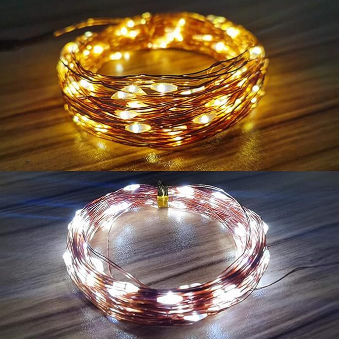 9ft USB Silver Wire LED String Lights - 30 LEDs Fairy Lights for Wedding, Party, Christmas Festival Decorations, W1