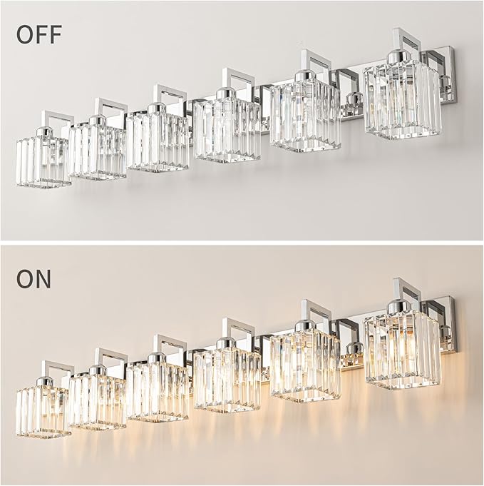 19.5" KnurledBrassWallSconcesSetof2,BronzeBathroomVanityLightFixtureswithWaterRipplesGlassTube,ModernLampforBedroom,LivingRoom,Hallway,Staise,Mirror,Kitchen