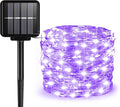 Solar String Lights Outdoor, 66 Feet 200 LEDs 8 Modes Solar Fairy Lights for Outside, Waterproof Outdoor Light for Patio Yard Christmas Tree Halloween Wedding Party Decorations, Purple