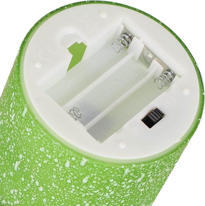 Mingfuxin Green Flameless Candles with Remote – Battery Operated LED Flickering Pillar Candles with Timer for Safe Home Decor – Ideal for Family with Kids and Pets