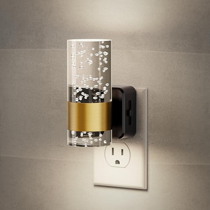 JandCase Night Light, Night Lights Plug into Wall, Dimmable LED Night Light with Adjustable Brightness, Automatic Night Lights Plug in with Auto Light Sensor, 5000K for Bathroom Hallway Decor-1 Pack