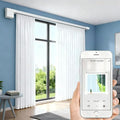 Smart Curtain Track System with Mini Zigbee Motor, Automatic Motorized Curtains Rod 204.7''(5.2m) with App, Voice, Remote Control, Compatible with Alexa,Google and Siri