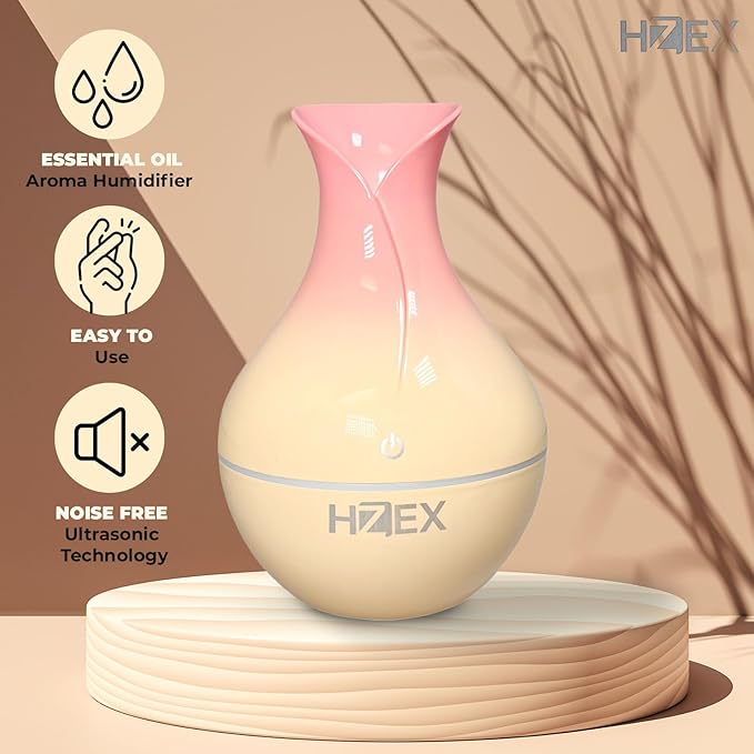 Spiral Essential Oil Diffuser with 7 Color Changing Lights and 5V USB Cable for Home Office, 130ml Mist Humidifier Silent Aroma Diffusers, Variant Colors (Fuchsia)