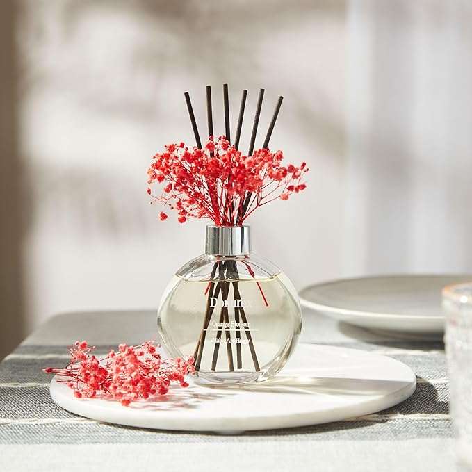 Flower Reed Diffuser Set 5.07oz Orange Blossom Scent Diffuser with Sticks Home Fragrance Reed Diffuser for Bathroom Shelf Decor