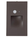 Ciata LED Indoor & Outdoor Motion Sensor Light - Deck Stair Lights, Integrated PIR & Dusk to Dawn Sensor - Vertical Stairway Lighting - Bronze