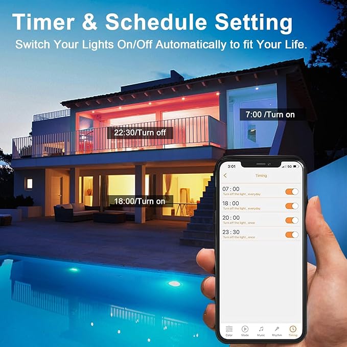 Recessed Lighting 6 Inch RGBCW Color Changing Smart Recessed Ceiling Lights 16W 1350LM LED Downlights Dimmable by Alexa & APP, 2700K-6500K,16 Million Colors - DIY Scenes - Timer - 23 Modes (12 Pack)