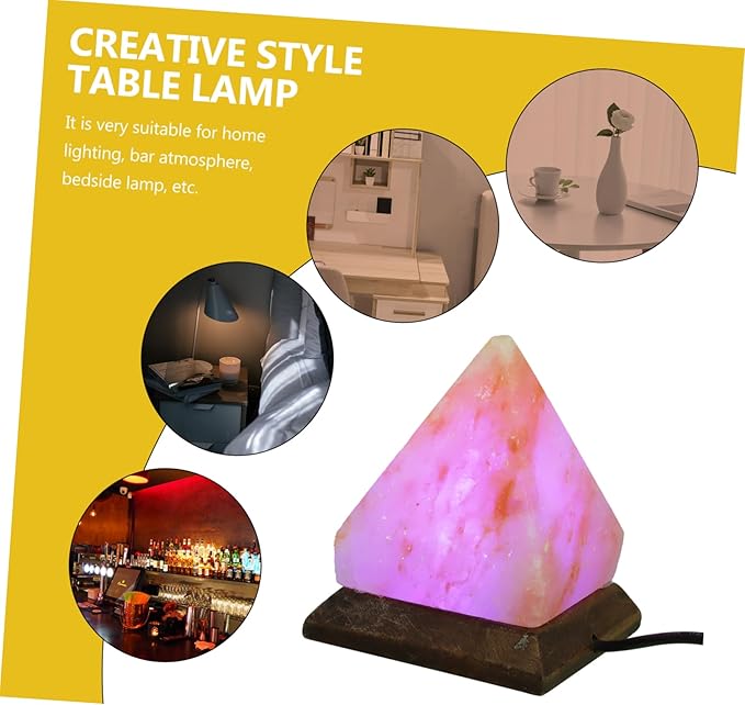 Ciieeo Pyramid Changing Light USB Night Light for Bedroom Living Room Office Decor Unique for Yoga and Meditation Spaces