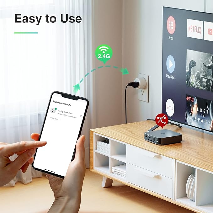 Smart Plug, WiFi Outlet Socket Compatible with Alexa Google Home, No Hub Required Surge Protection Plug, ETL Certified FCC Listed 120V 10A 2.4 GHz Wi-Fi Smart Outlet with Timer, 4 Pack