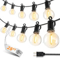 Outdoor String Patio Lights, 25FT 12 LED Patio Lights Waterproof, Connectable Shatterproof Hanging Outside String Light for Backyard, Porch, Deck, Balcony, Garden, House Decor, 2200K