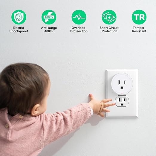 Motion Sensor Plug,Greencycle Wireless Motion Sensor Outlet with Timer Setting,PIR Sensor Plug to Auto Turn On/Off,Adjustable Detection Range,15A/1500W for Christmas Lights,Fans（1 Sensors 3 Plugs）