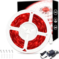 Red Led Lights Strip Valentines Galentines Day Decorations for Home Party Office Rope Lights Easy DIY Bedroom Cuttable Strip Lights for Baby Room Bathroom Living Room Ceiling Wall Vanity Mirror