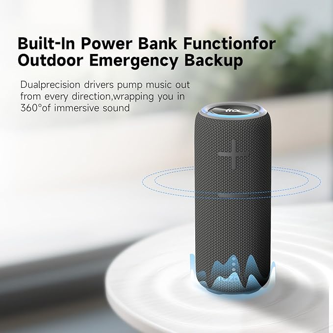 TAZATA 30W Loud Outdoor Portable Bluetooth Speaker, IPX7 Waterproof - Dustproof Wireless Speaker with Mega Bass, 8 - Hour Playtime, TWS Pairing, for Home, Party, Outdoors, Travel