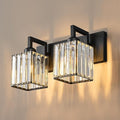 19.5" KnurledBrassWallSconcesSetof2,BronzeBathroomVanityLightFixtureswithWaterRipplesGlassTube,ModernLampforBedroom,LivingRoom,Hallway,Staise,Mirror,Kitchen