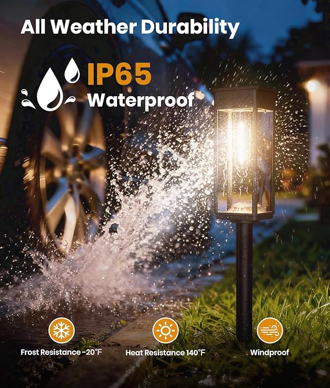 Solar Pathway Lights Outdoor, 12 Pack Bright Solar Lights Outdoor, Auto On/Off, IP65 Waterproof Landscape Lighting for Yard Patio Walkway Driveway Pathway (Warm White)