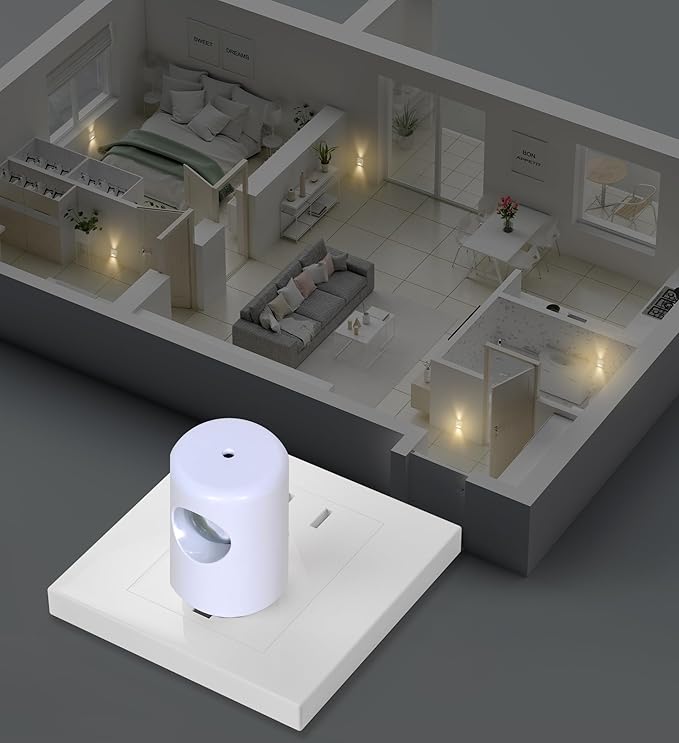 4-Pack Motion Sensor Night Light, Plug into Wall Dusk to Dawn LED Nightlight, Auto On/Off, 5000K Daylight 100 Lumens, Rotatable Plug-in Design for Hallway, Staircase, Bathroom, Bedroom, Kitchen