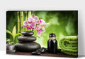 GUTTATY Zen Wall Art Decor, Modern Bathroom Zen Decor Wall Art, Large Canvas Wall Art for SPA Zen Room Decor, Green Bamboo and Pebble Relaxing Art Prints for Office & SPA Wall Decor 28x40 Inches