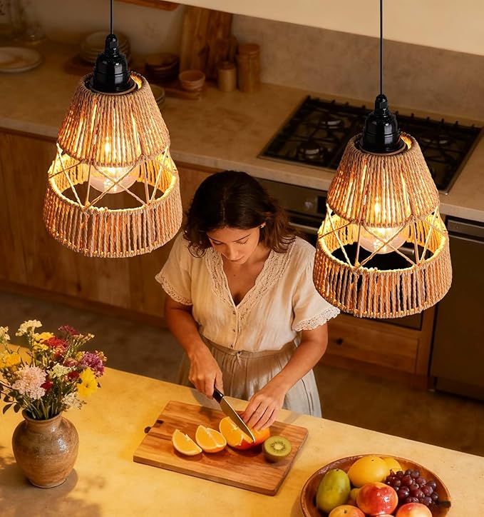 Solar Chandelier Outdoor, Solar Pendant Light with Remote Control, Waterproof IP65 Dimmable Hanging Lights for Patio, Porch, Garden, Gazebo, Balcony