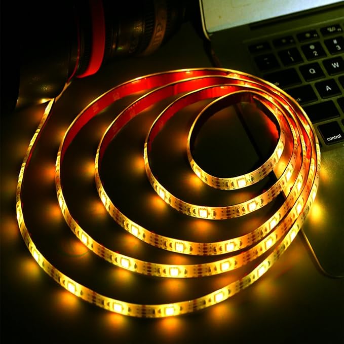 ACONDE 9.84 feet USB LED Strip Lights, DIY Indoor Decoration, TV Backlight, 24 Keys Remote