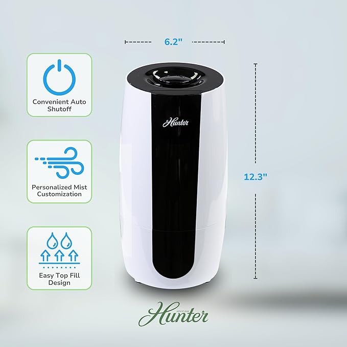 Hunter Fan Company Aspire Cool Mist 0.7 Gal Ultrasonic Humidifier-White