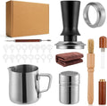 24pcs Espresso Tamper Set, Barista Tools Kit for 58.5mm Coffee Machine and Portafilters, Spring-Loaded 304 Stainless Steel Base 30lbs Coffee Calibrated Tamper Tools(58mm)