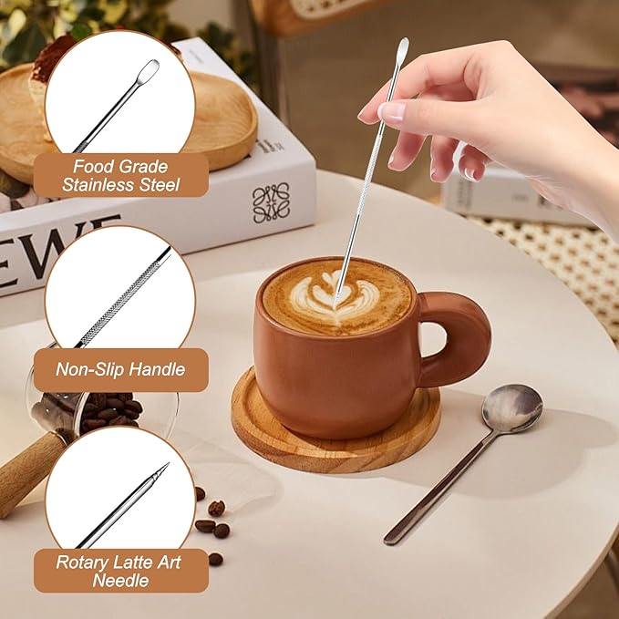 20 PCS Espresso Accessories Kit, Spring Loaded Calibrated Tamper, Spring Loaded Calibrated Tamper, WDT Tool and Dosing Funnel Set Fits Delonghi 58 mm Espresso Coffee Machines and Portafilter