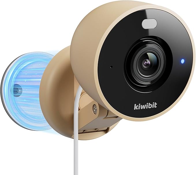 2K Security Camera Indoor/Outdoor, Pet Camera, Baby Monitor, Magnetic Mount, AI Detection, Color Night Vision, SD & Cloud Storage, Compatible with Alexa, 10FT Extra-Long Cable
