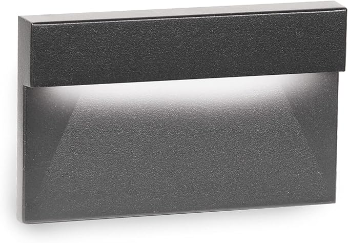WAC Landscape Lighting, LED 12V Horizontal Ledge Indoor or Outdoor Step and Wall Light 2700K Warm Built-in LED in Black