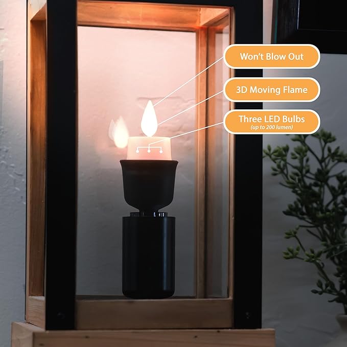 Smart Flameless Candle Lightbulb (Black Bulb)