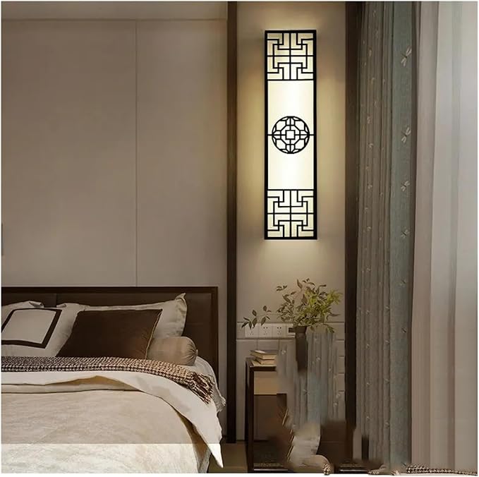Chinese Style Bedroom Wall Lamp Strip Shaped Zen Background Wall Light Living Room Hallway Stairs Hotel Wall Sconces,Versatile wall lamp