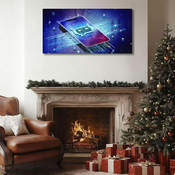 Wibinuki Wall Art Wall Decor Wall Paintings AI Chbot - for Living Room Bedroom Bathroom Home Decor Can Be Hung Directly 20"x 40"