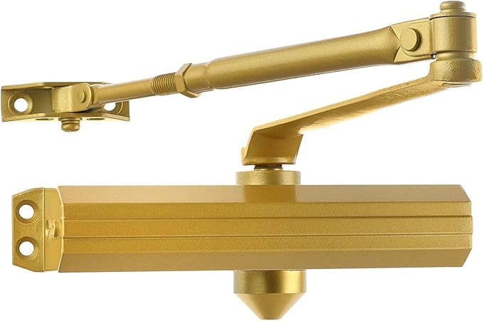 Lawrence Medium/Heavy Duty Door Closer Commercial Grade 1 - Surface-Mounted Commercial Automatic Door Closer with Adjustable 6-Speed Control and 3 Valves - Embassy Series LH5016