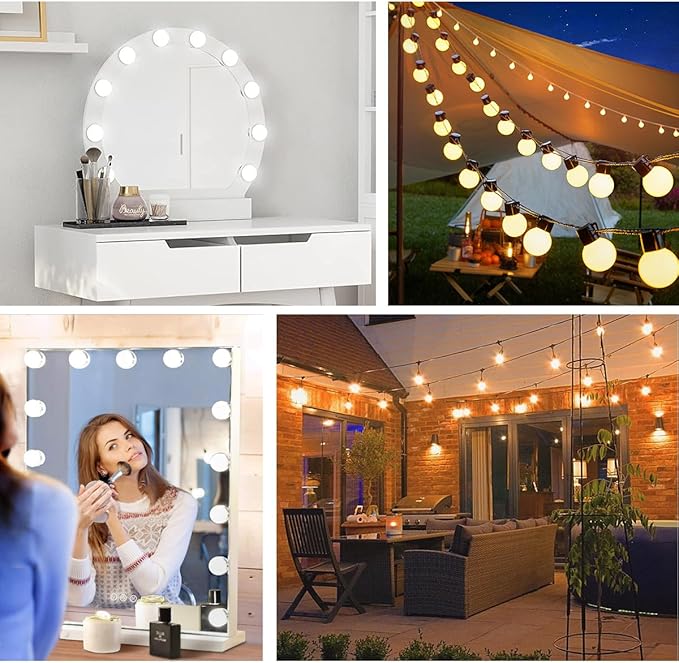 LED Vanity Lights for Mirror, High Brightness LED Chip, Hollywood Style Vanity Light with 12 Dimmable Bulbs, Adjustable Color & Brightness, USB Cable, Mirror lights for Makeup, lighting and Decoration