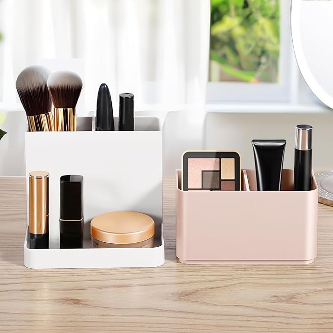 Poeland Desktop Storage Organizer Pencil Card Holder Box, Holders for Desk Accessories, Container for Desk, Office Supplies, Vanity Table