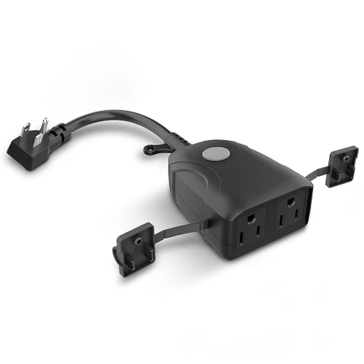 Feit Electric Smart Outdoor WiFi Plug, Waterproof & Compatible with Alexa & Google Home, No Hub Required, 2.4 GHz Network Only, White