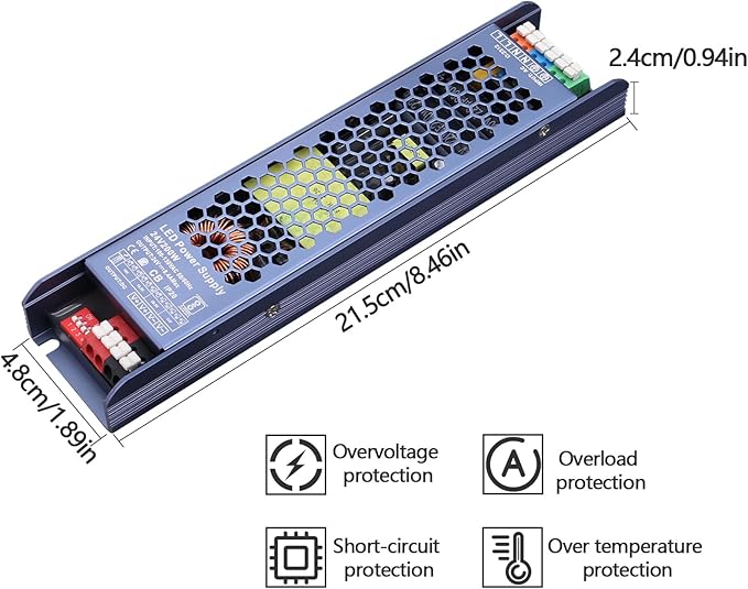 GOMING 24V 32.8ft/10M WS2811 Neon RGB COB LED Strip Addressable IP67 Waterproof with Controller and 24V 200W Power Supply 576LED/M 16W/M Uniform Glow Flexible Self-Adhesive LED Tape for DIY Home Decor