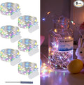 6 Pack Easter Fairy Lights Battery Operated - Easter Decor 7ft 20 LED Copper Wire Mini pastel String Light Firefly for Mason Jars DIY Crafts Christmas Wedding Party Centerpiece Table Easter Decor