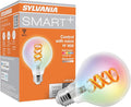 Sylvania WiFi LED Smart G25 RGBW Color and Amber Finish Filament Light Bulb, 7W Efficient, for Alexa/Google Assistant, 2000K, No Hub Required, Clear - 1 Pack (75808)