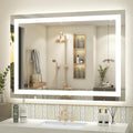 40 x 30 LED Lighted Bathroom Mirror for Wall, Vanity Mirror Lights, Dimmable, Anti-Fog, Shatter-Proof, ETL Listed (Front Lit + Backlit)