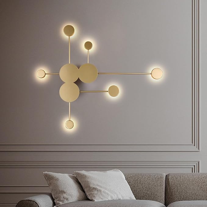 Lights LED Modern Indoor Nordic Circle Background Creatively Decorative Acrylic for Living Room Bedroom