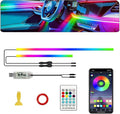 Acrylic Interior Car LED Strip Light with APP Remote Control,57in 2 in 1 USB RGB Dreamcolor Neon Flexible Strip Fiber Optic LED Ambient Lighting Kits,RGB Music Lights Sync for Inside car Decorations